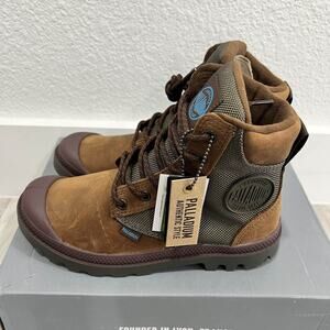 NWB Palladium Pampa Sport Cuff WPN Boots Brown Unisex waterproof Men 4 Women 5.5